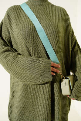 Çizgi Kabartmalı Triko Tunik Nefti - Tunik