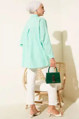 Çizgili Basic Oversize Gömlek Benetton - Gömlek