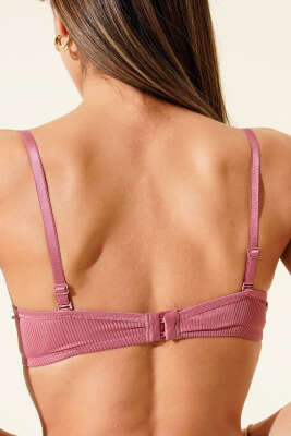 Çizgili Destekli Sütyen Gül Kurusu - Günün Seçilenleri