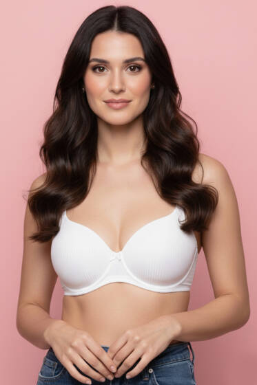 Çizgili Desteksiz Sütyen Ekru - Günün Seçilenleri