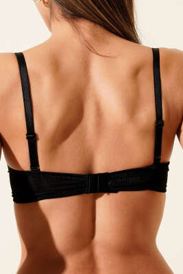 Çizgili Desteksiz Sütyen Siyah - Günün Seçilenleri