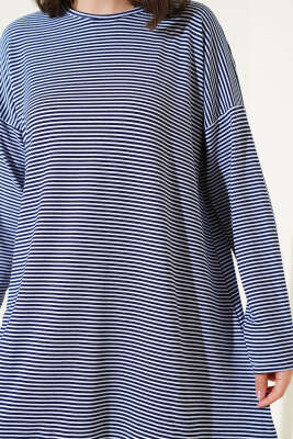 Çizgili Penye Tunik Lacivert - 100-300 TL Ürünler