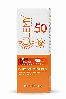 Clemy Güneş Koruyucu Sprey 150 Ml SPF+50 - ERSAN KOZMETİK