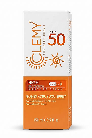 Clemy Güneş Koruyucu Sprey 150 Ml SPF+50 - Güneş Kremi