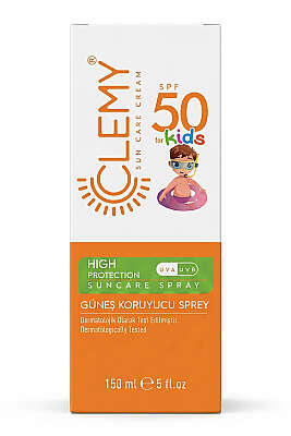 Clemy Güneş Koruyucu Sprey Kids 150 Ml SPF+50 - ERSAN KOZMETİK