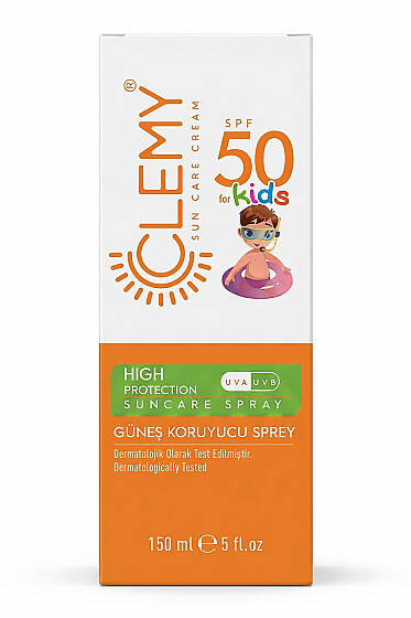 Clemy Güneş Koruyucu Sprey Kids 150 Ml SPF+50 - Güneş Kremi