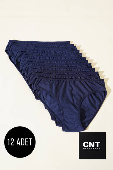 CNT 12'li Bayan Modal Bikini Lacivert - Slip Külot