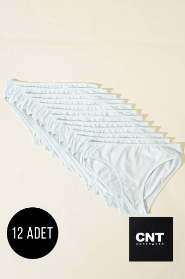 CNT 12'li Bayan Modal Bikini Mavi - Slip Külot