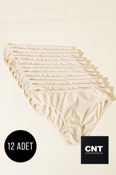 CNT 12'li Bayan Modal Bikini Ten - Slip Külot