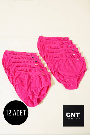 CNT 12'li Bayan Ribanalı Bato Fuşya - Slip Külot