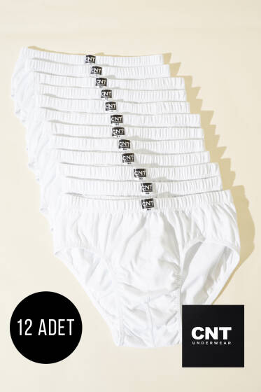 CNT 12'li Erkek Külot Beyaz - Erkek Külot