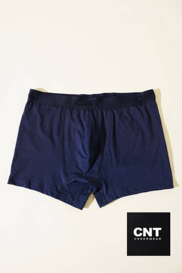 CNT Logolu Erkek Boxer Lacivert - Erkek Boxer