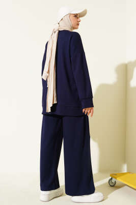 Çoban Dikiş Detaylı Loyşa İkili Takım Lacivert - İkili Takım