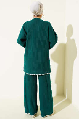 Çoban Dikişli Triko Tunik İkili Takım Nefti - İkili Takım