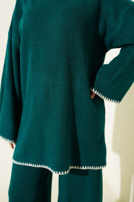 Çoban Dikişli Triko Tunik İkili Takım Nefti - İkili Takım