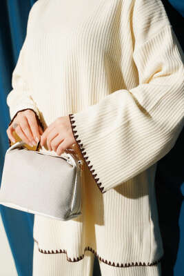 Çoban Dikişli Triko Tunik İkili Takım Taş - İkili Takım