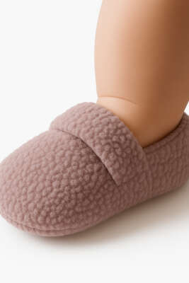 Çocuk Peluş Patik Gül Kurusu - Çocuk Çorap