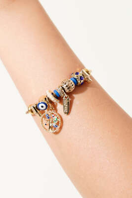 Çoklu Figürlü İşlemeli Bileklik Saks - DEMİR BİJUTERİ