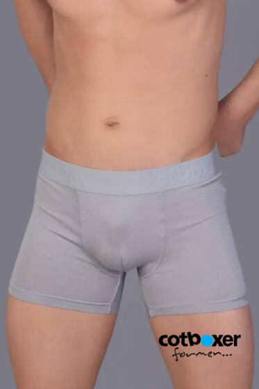 Cotboxer Modal Erkek Boxer Melanj Gri - Erkek Boxer