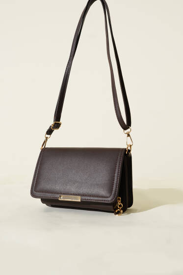 Cüzdan Detaylı Çanta Acı Kahve - Kol Çantası