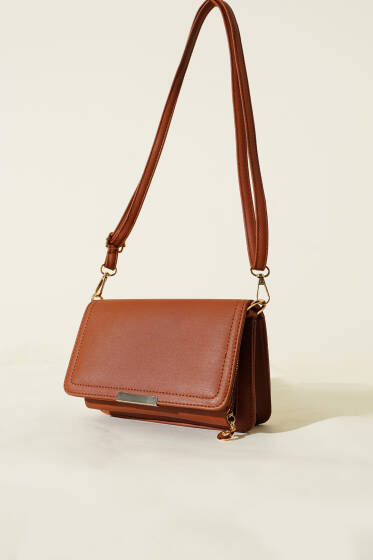 Cüzdan Detaylı Çanta Taba - Kol Çantası