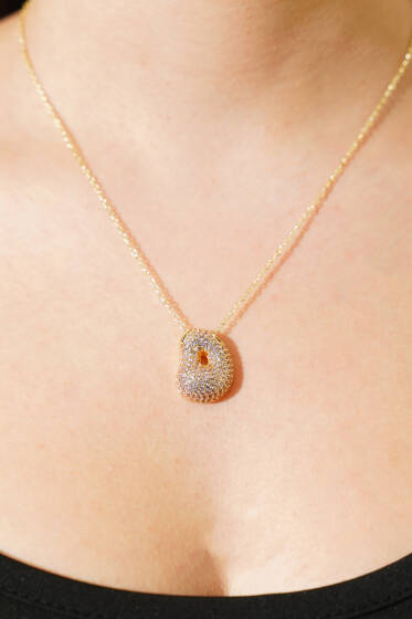 D Harfli Taşlı Kolye - Günün Seçilenleri