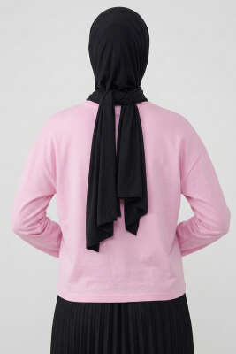 D Logolu Kalp Armalı Tunik Pembe - Yılın Fırsatı