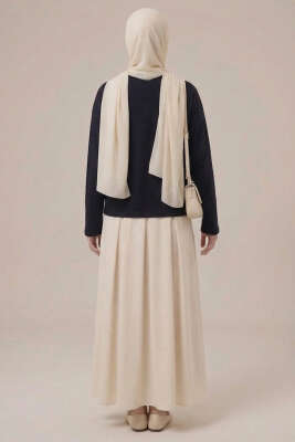 D Logolu Kalp Armalı Tunik Siyah - Tunik