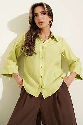 Dabıl Fakir Kol Salaş Gömlek Lime 