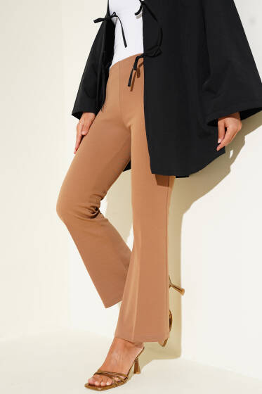 Dabıl İspanyol Paça Pantolon Camel - Pantolon