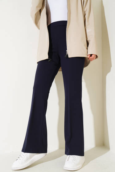 Dabıl İspanyol Paça Pantolon Lacivert - Pantolon