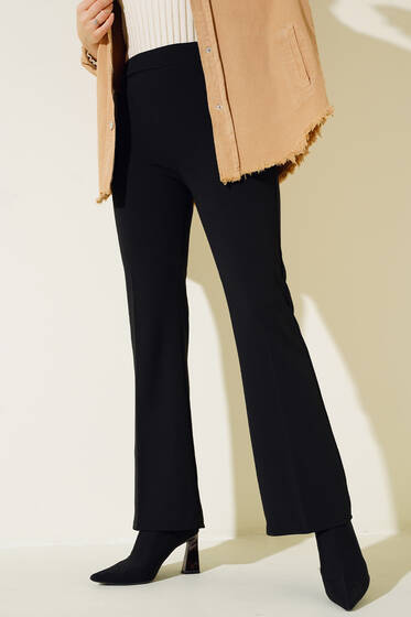 Dabıl İspanyol Paça Pantolon Siyah - Pantolon