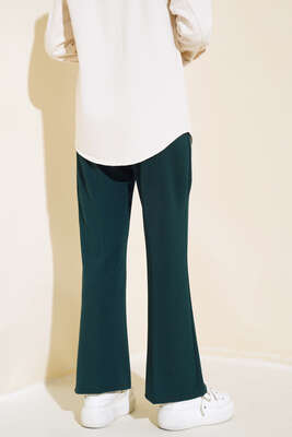 Dabıl İspanyol Paça Pantolon Zümrüt Yeşili - Yılın Fırsatı