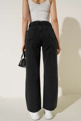 Dalga Sıra Taşlı Kot Pantolon Siyah - Kadın Giyim Modelleri