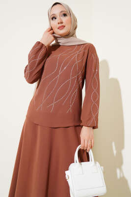 Dalgalı Taşlı Etekli İkili Takım Taba - 500-700 TL Ürünler