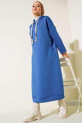 Dalgıç Kumaş Uzun Tunik Saks 