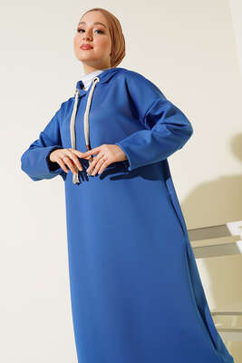 Dalgıç Kumaş Uzun Tunik Saks - Tunik