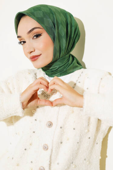 Dama Desen Yazma Eşarp Benetton - Başörtüsü