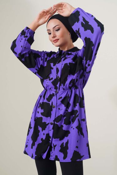 Damga Desen Mor Tunik - ÇOK SATANLAR