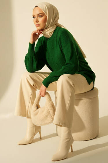 Damla Desen Yumoş Triko Kazak Benetton - Triko Kazak