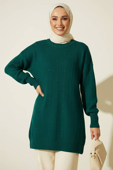 Damla Desen Yumoş Triko Kazak Nefti - Triko Kazak