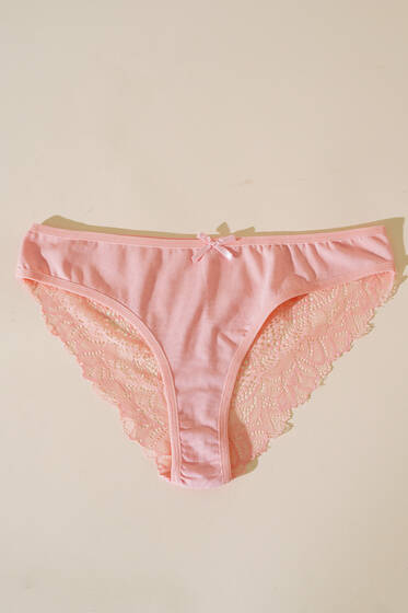 Dantel Süslemeli Külot Somon - İç Giyim