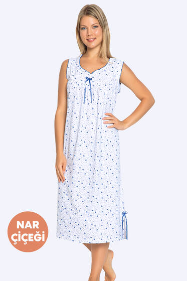 Dantelli Askılı Gecelik Nar Çiçeği - Pijama & Gecelik