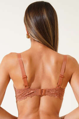 Dantelli Balenli Sütyen Bakır - Dantelli Sütyen