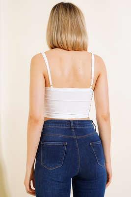 Dantelli Büstiyer Beyaz - Kadın Giyim Modelleri