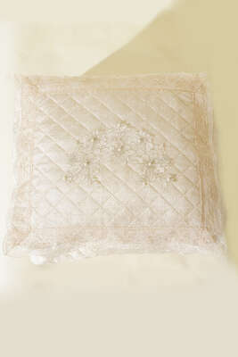 Dantelli Kadife Bohça Hurç Bej 