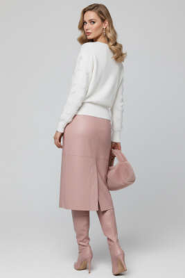 Dantelli Kruvaze Yaka Kazak Ekru - Kadın Giyim Modelleri