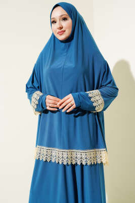 Dantelli Namaz Takımı Petrol - 500-700 TL Ürünler