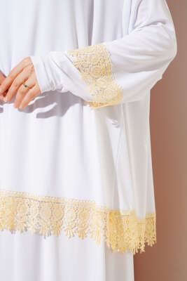 Dantelli Namaz Takımı Ekru - 500-700 TL Ürünler