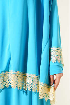 Dantelli Namaz Takımı Turkuaz - 500-700 TL Ürünler